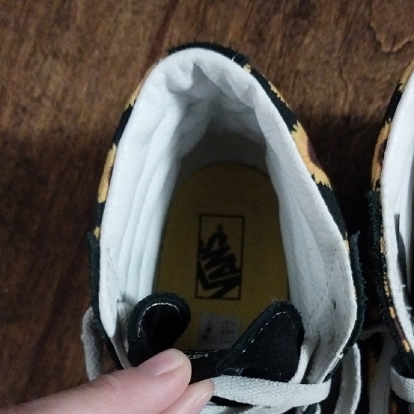 Vans Black and White Sunflower High-Tops - Picture 7 of 13